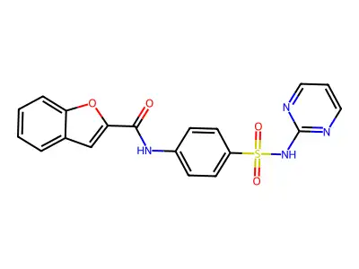 N-[4-(pyrimidin-2-ylsulfamoyl)phenyl]-1-benzofuran-2-carboxamide structure