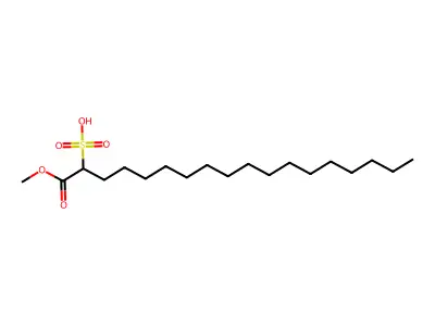 Octadecanoic acid, 2-sulfo-, 1-methyl ester structure