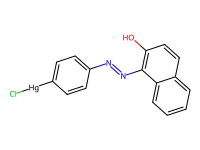 Chloro(p-((2-hydroxy-1-naphthyl)azo)phenyl)mercury structure