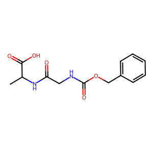 Benzylcarbonylglycyloxy-L-alanine structure