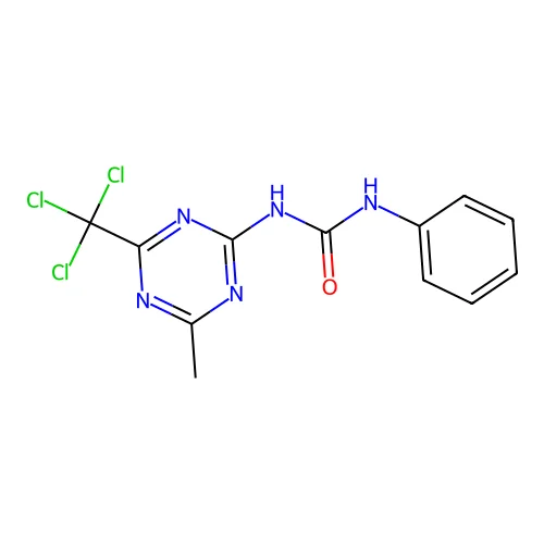 1-[4-Methyl-6-(trichloromethyl)-1,3,5-triazin-2-yl]-3-phenylurea structure