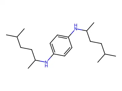 N,N'-bis(1,4-dimethylpentyl)-p-phenylenediamine structure