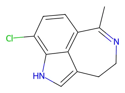 3,4-Dihydro-9-chloro-6-methyl-1H-azepino(5,4,3-cd)indole structure
