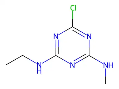 2-Chloro-4-methylamino-6-ethylamino-s-triazine structure