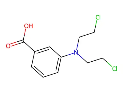 Benzoic acid, m-(bis(2-chloroethyl)amino)- structure