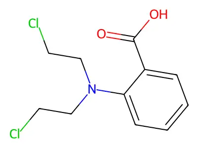 Anthranilic acid, N,N-bis(2-chloroethyl)- structure