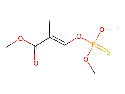 Methyl 3-((dimethoxyphosphinothioyl)oxy)methacrylate structure