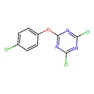 2,4-Dichloro-6-(4-chlorophenoxy)-1,3,5-triazine structure