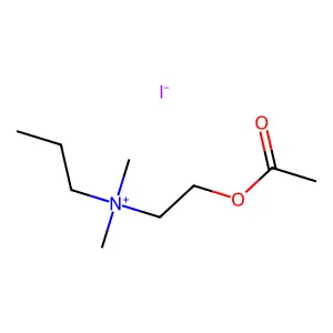 Ammonium, dimethyl(2-hydroxyethyl)propyl-, iodide, acetate structure