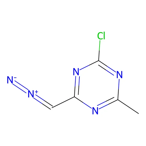 2-Chloro-4-(diazomethyl)-6-methyl-1,3,5-triazine structure