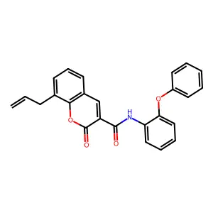 8-allyl-2-oxo-N-(2-phenoxyphenyl)-2H-chromene-3-carboxamide structure