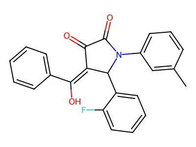4-benzoyl-5-(2-fluorophenyl)-3-hydroxy-1-(m-tolyl)-1H-pyrrol-2(5H)-one structure