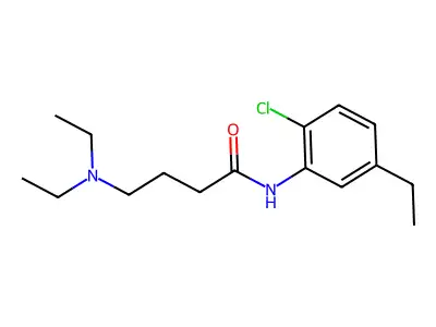 Butyranilide, 2'-chloro-4-(diethylamino)-5'-ethyl- structure
