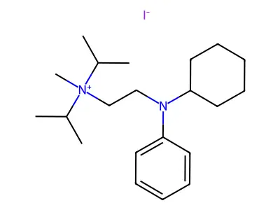 Ammonium, (2-(N-cyclohexylanilino)ethyl)diisopropylmethyl-, iodide structure