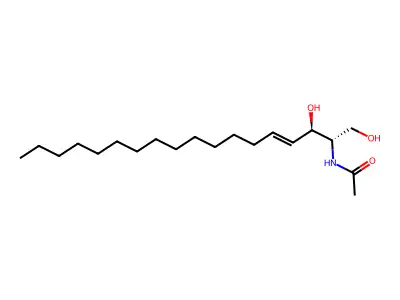 N-(1,3-dihydroxyoctadec-4-en-2-yl)acetamide structure