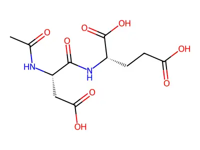 N-Acetyl-alpha-aspartylglutamic acid structure