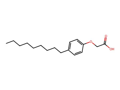 (p-Nonylphenoxy)acetic acid structure