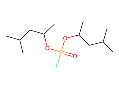 Bis(4-methylpentan-2-yl) phosphorofluoridate structure