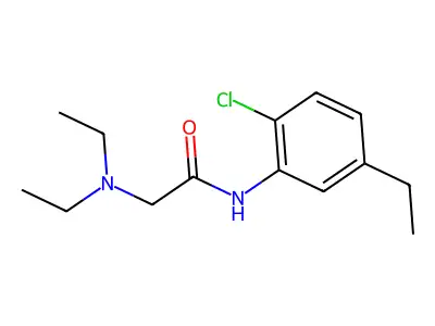 Acetanilide, 2'-chloro-2-(diethylamino)-5'-ethyl- structure