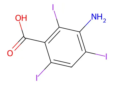 3-Amino-2,4,6-triiodobenzoic acid structure