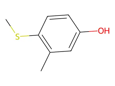 3-Methyl-4-(methylthio)phenol structure
