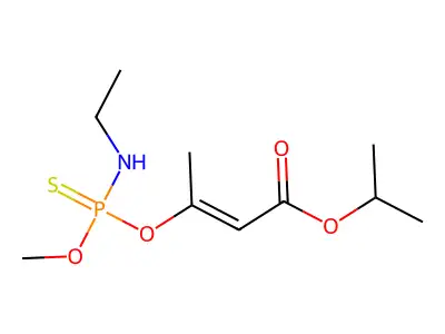 1-Methylethyl 3-[[(ethylamino)methoxyphosphinothioyl]oxy]-2-butenoate structure