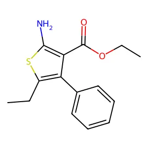 Ethyl 2-amino-5-ethyl-4-phenylthiophene-3-carboxylate structure