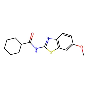 N-(6-methoxy-1,3-benzothiazol-2-yl)cyclohexanecarboxamide structure