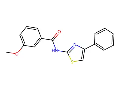 (Z)-3-methoxy-N-(4-phenylthiazol-2(3H)-ylidene)benzamide structure