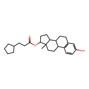 3-Hydroxyestra-1,3,5(10)-trien-17-yl 3-cyclopentylpropanoate structure