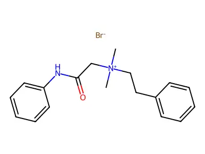 Ammonium, dimethylphenethyl((phenylcarbamoyl)methyl)-, bromide structure