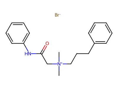 Ammonium, dimethyl((phenylcarbamoyl)methyl)(3-phenylpropyl)-, bromide structure