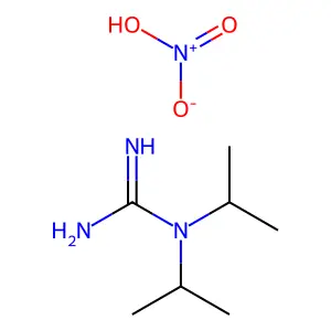 Guanidine, 1,1-diisopropyl-, nitrate structure