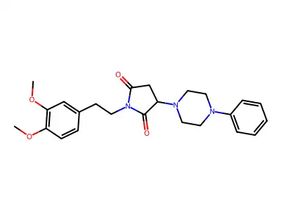 1-[2-(3,4-Dimethoxyphenyl)ethyl]-3-(4-phenylpiperazin-1-yl)pyrrolidine-2,5-dione structure