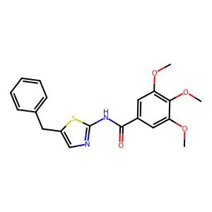 N-(5-benzylthiazol-2-yl)-3,4,5-trimethoxybenzamide structure