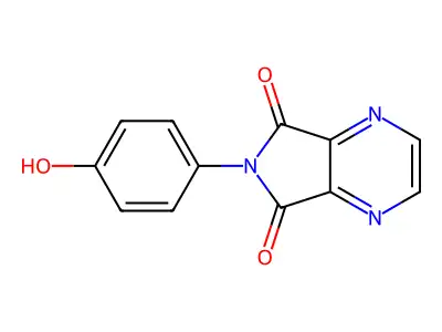 6-(4-hydroxyphenyl)-5H-pyrrolo[3,4-b]pyrazine-5,7(6H)-dione structure