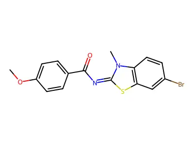 (E)-N-(6-bromo-3-methylbenzo[d]thiazol-2(3H)-ylidene)-4-methoxybenzamide structure