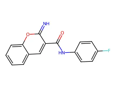 N-(4-fluorophenyl)-2-imino-2H-chromene-3-carboxamide structure