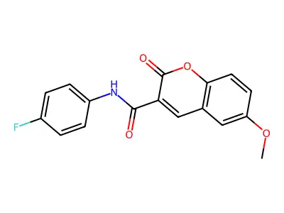 N-(4-fluorophenyl)-6-methoxy-2-oxo-2H-chromene-3-carboxamide structure