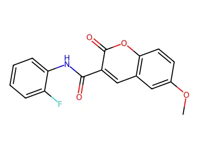 N-(2-fluorophenyl)-6-methoxy-2-oxo-2H-chromene-3-carboxamide structure