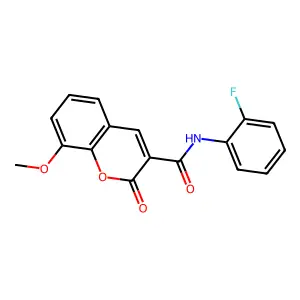 N-(2-fluorophenyl)-8-methoxy-2-oxo-2H-chromene-3-carboxamide structure