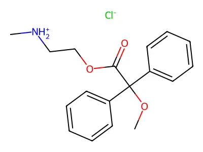 2-(Methylamino)ethyl methoxy(diphenyl)acetate--hydrogen chloride (1/1) structure