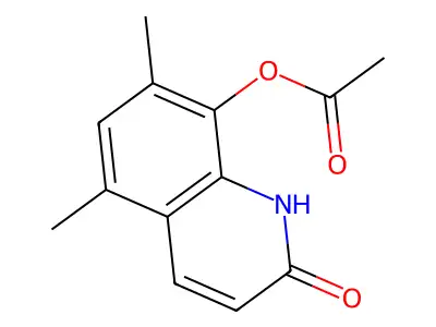 5,7-Dimethyl-2-oxo-1,2-dihydroquinolin-8-yl acetate structure