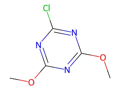 2-Chloro-4,6-dimethoxy-1,3,5-triazine structure