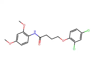 4-(2,4-dichlorophenoxy)-N-(2,4-dimethoxyphenyl)butanamide structure