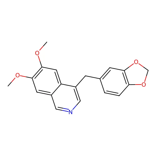 4-(1,3-Benzodioxol-5-ylmethyl)-6,7-dimethoxyisoquinoline structure