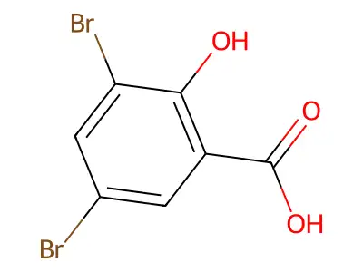 3,5-Dibromosalicylic acid structure