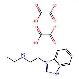 Benzimidazole-3-ethylamine, N-ethyl-, dioxalate structure