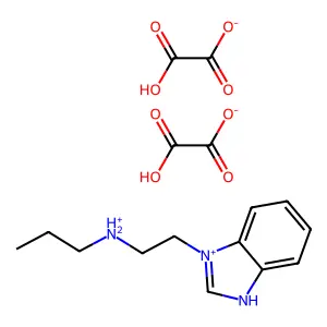Benzimidazole-3-ethylamine, N-propyl-, dioxalate structure