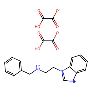 Benzimidazole-3-ethylamine, N-benzyl-, dioxalate structure
